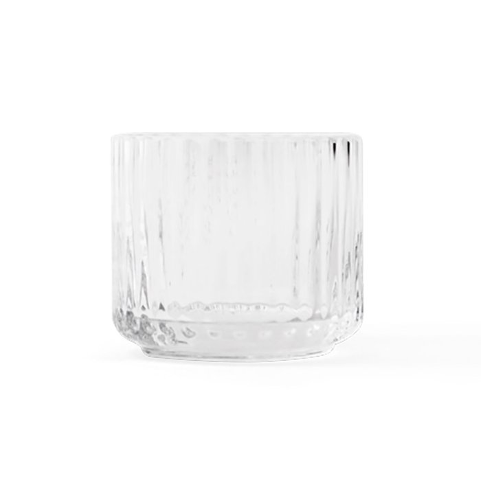 Lyngby Porcelæn Glas Fyrfadsstage - Klar
