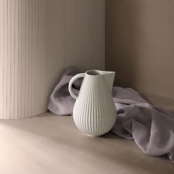 Lyngby Porceln - Tura Kandevase H27,5 - Hvid