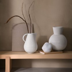 Lyngby Porceln - Tura Kandevase H27,5 - Hvid