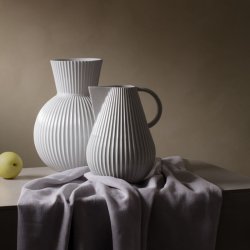 Lyngby Porceln - Tura Kandevase H27,5 - Hvid