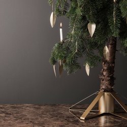 Ferm Living Heart Ornamenter - Messing - St med 4 stk.