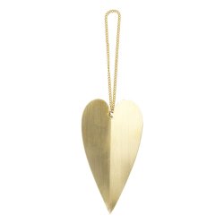 Ferm Living Heart Ornamenter - Messing - St med 4 stk.