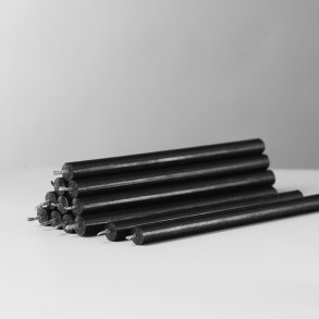 Stoff Nagel Kertelys - Sort - 12 stk