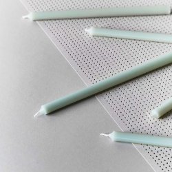 Stoff Nagel Kertelys - Lysegrn - 12 stk