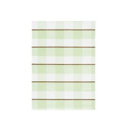 Normann Copenhagen Viskestykke - Ren - Maxi Check Pale Green/Elm Green
