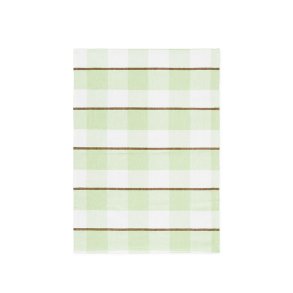 Normann Copenhagen Viskestykke - Ren - Maxi Check Pale Green/Elm Green