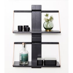 Andersen Furniture - Shelf Wood Wall - Sort Eg - Mellem