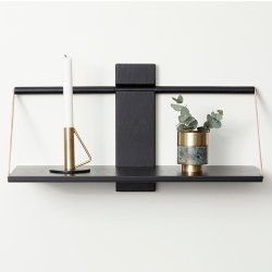 Andersen Furniture - Shelf Wood Wall - Sort Eg - Stor