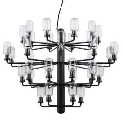 Normann Copenhagen Amp Lysekrone - Smoke/Sort - Large