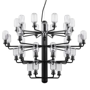 Normann Copenhagen Amp Lysekrone - Smoke/Sort - Large