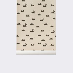 Ferm Living Tapet Rabbit - Rosa