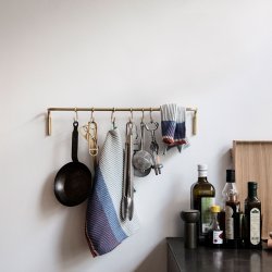 Ferm Living - Knagerkke - Inkl. 6 Kroge - Messing