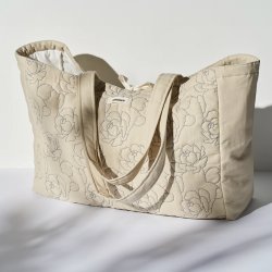 Humdakin Maxi Tote Taske Light Stone Peony Quilt
