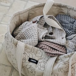 Humdakin Maxi Tote Taske Light Stone Peony Quilt