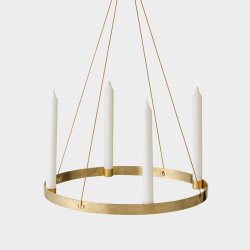 Ferm Living Rund Messing Lysestage - Stor