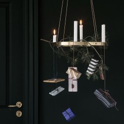 Ferm Living Rund Messing Lysestage - Stor