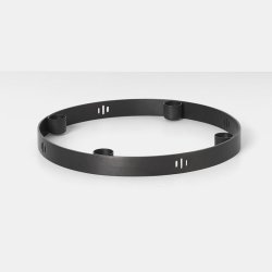 Ferm Living Rund Sort Messing Lysestage - Lille