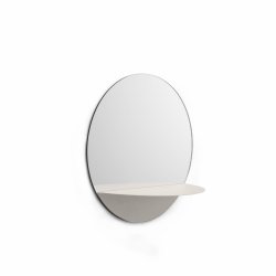 Normann Copenhagen Horizon Spejl Rund  34 cm. - Hvid