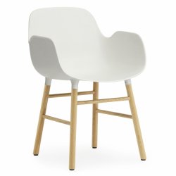 Normann Copenhagen Form Armchair Stol - Egetr - Hvid