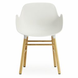 Normann Copenhagen Form Armchair Stol - Egetr - Hvid