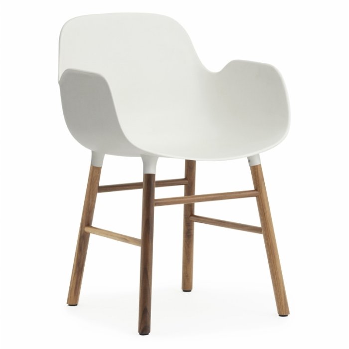 Normann Copenhagen Form Armchair Stol - Valnd - Hvid