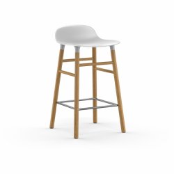 Normann Copenhagen Form Barstol 65 cm. - Egetr - Hvid