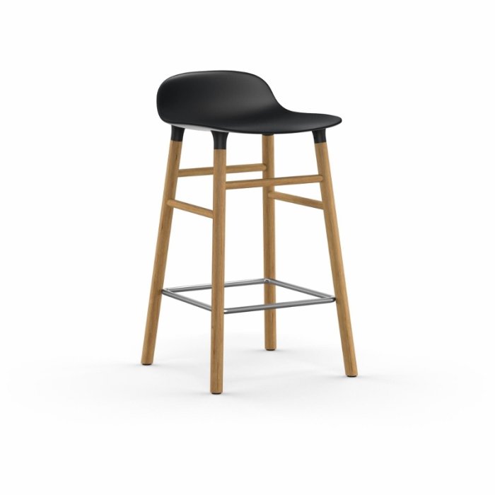 Normann Copenhagen Form Barstol 65 cm. - Egetr - Sort