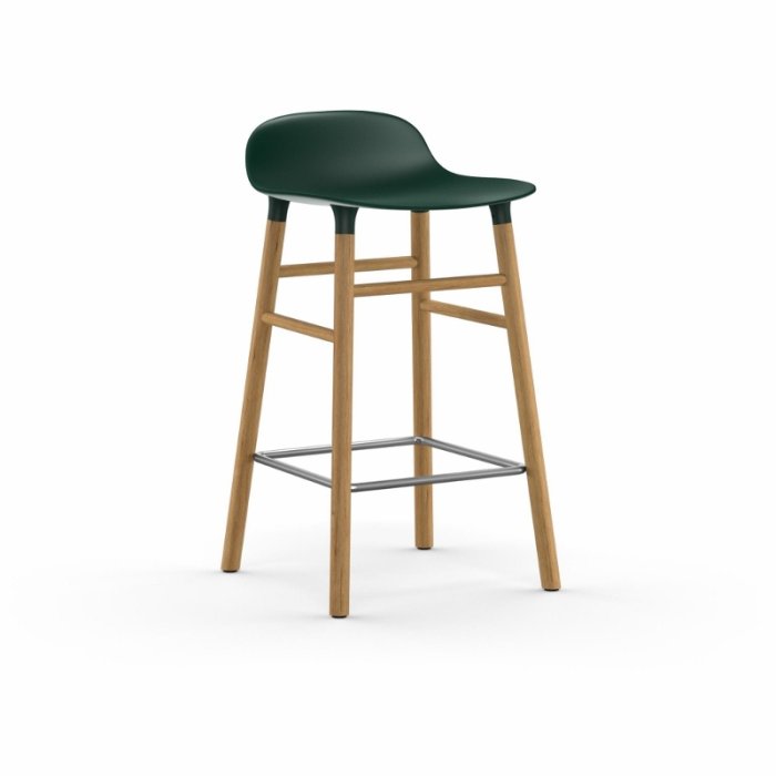 Normann Copenhagen Form Barstol 65 cm. - Egetr - Grn