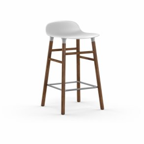 Normann Copenhagen Form Barstol 65 cm. - Valnd - Hvid