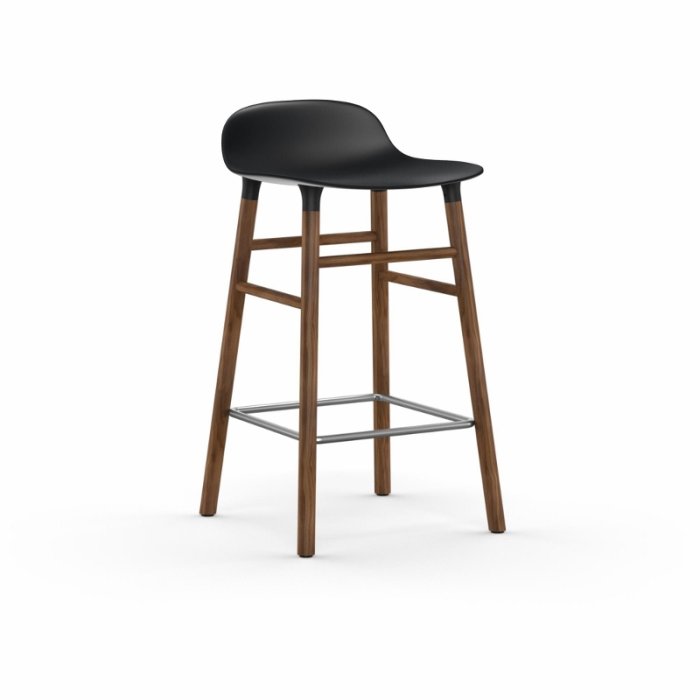 Normann Copenhagen Form Barstol 65 cm. - Valnd - Sort