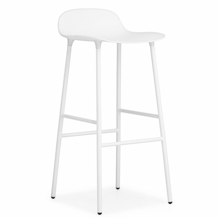 Normann Copenhagen Form Barstol 75 cm. - Stl - Hvid