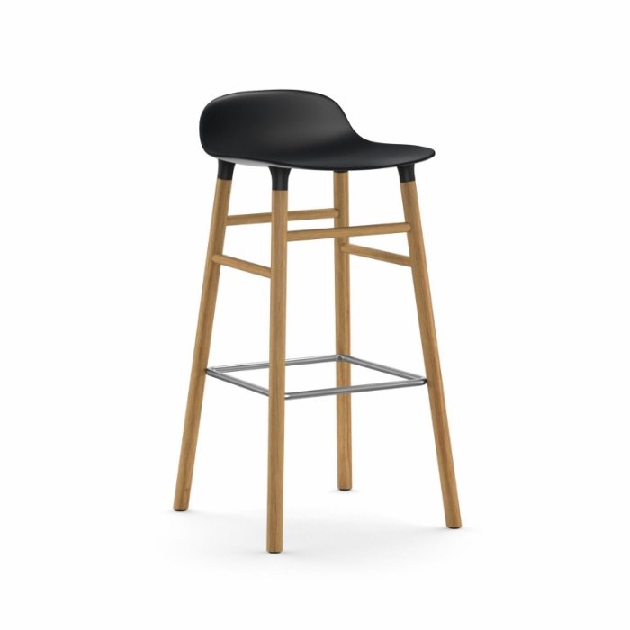 Normann Copenhagen Form Barstol 75 cm. - Egetr - Sort