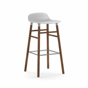 Normann Copenhagen Form Barstol 75 cm. - Valnd - Hvid