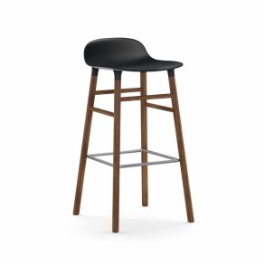 Normann Copenhagen Form Barstol 75 cm. - Valnd - Sort