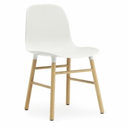 Normann Copenhagen Stol Form Chair - Egetr - Hvid