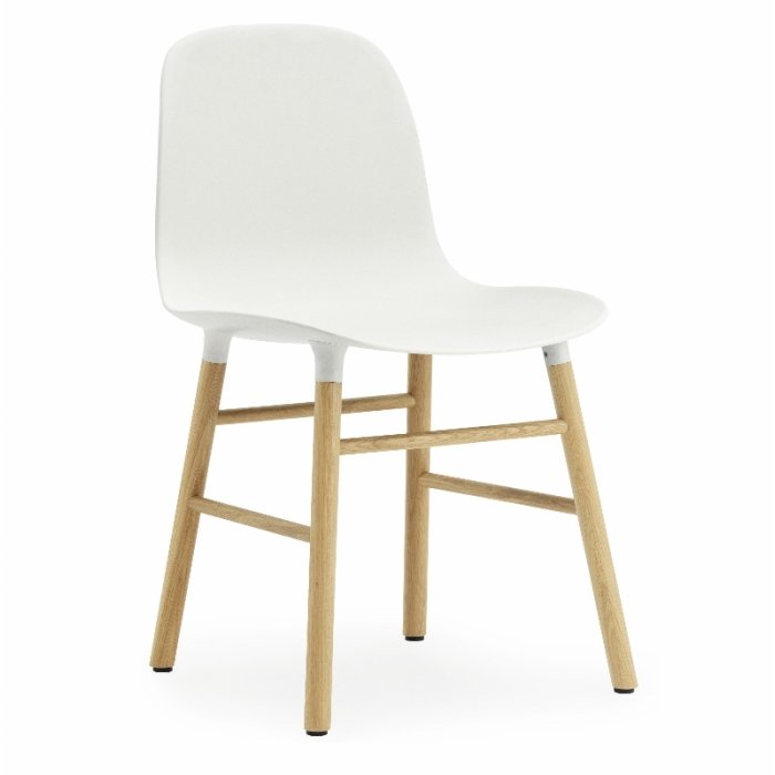 Normann Copenhagen Stol Form Chair - Egetr - Hvid