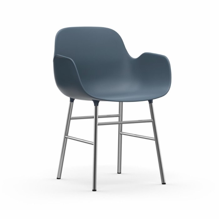 Normann Copenhagen Form Armchair Stol - Krom - Bl