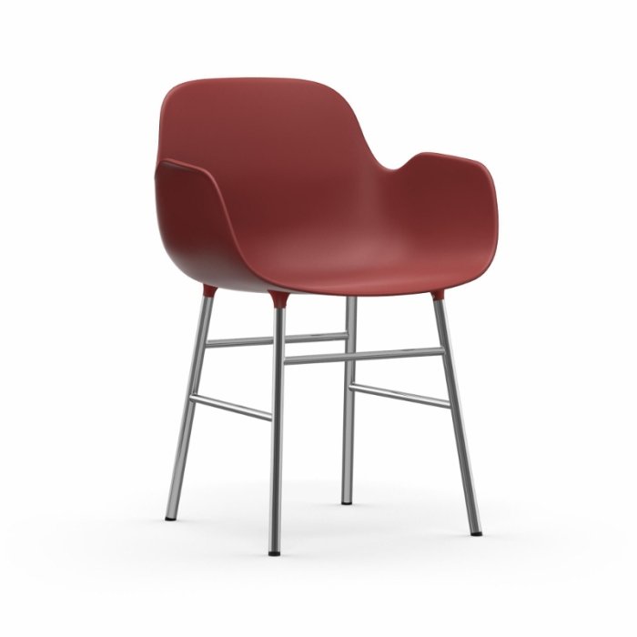 Normann Copenhagen Form Armchair Stol - Krom - Rd