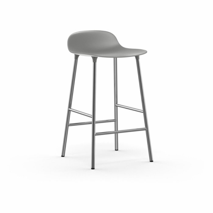 Normann Copenhagen Form Barstol 65 cm. - Krom - Gr