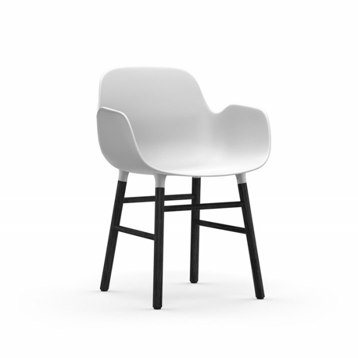 Normann Copenhagen Form Armchair Stol - Sort - Hvid