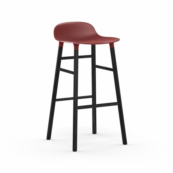 Normann Copenhagen Form Barstol 75 cm. - Sort/Rd