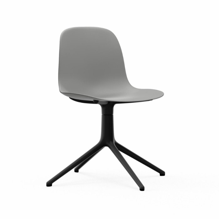 Normann Copenhagen Form Chair Swivel - Alu Sort - Gr