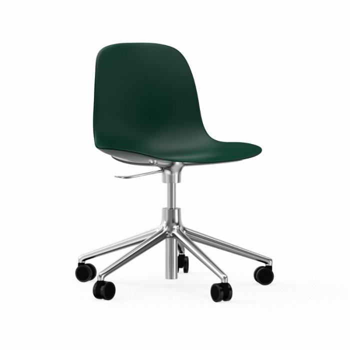 Normann Copenhagen Form Chair Swivel Med Hjul - Alu - Grn