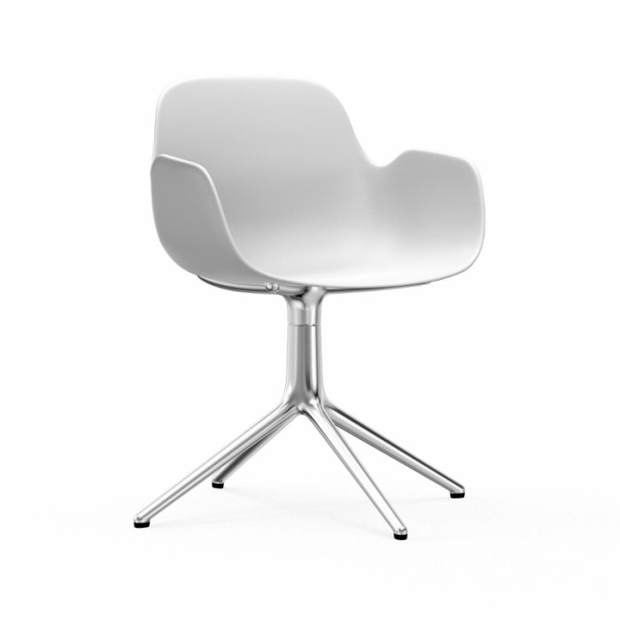 Normann Copenhagen Form Armchair Swivel - Alu - Hvid