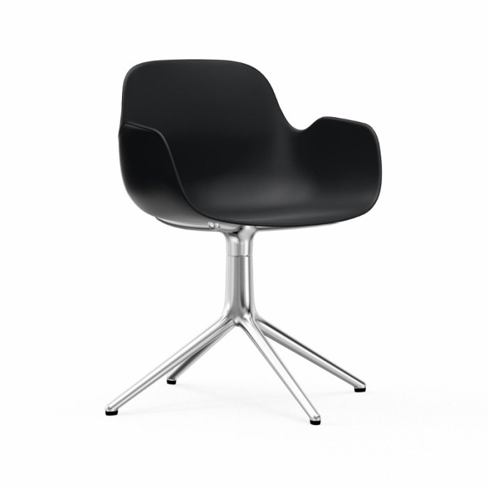 Normann Copenhagen Form Armchair Swivel - Alu - Sort