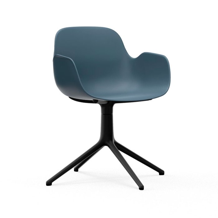 Normann Copenhagen Form Armchair Swivel - Sort Alu - Bl