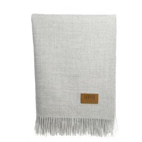Skriver Collection Baby Alpaca Plaid - Lysegr