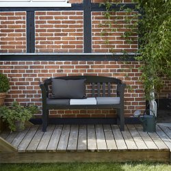 Skriver Collection Orlando Udendrs Pude - 40x60 cm - Mrkegr