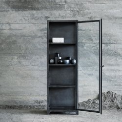 Muubs New York Glasskab - 1 Glasdr - Sort Jern