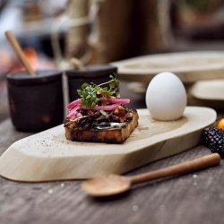 Muubs Organic Tapas Brt i Teaktr - St m. 4 stk.